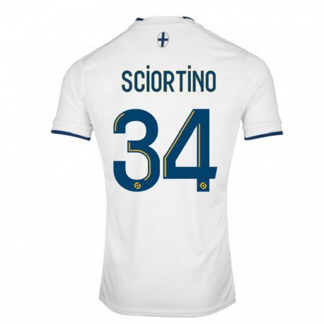 Kandiny Homme Maillot Paolo Sciortino #34 Saphir Blanc Tenues Domicile 2022/23 T-Shirt