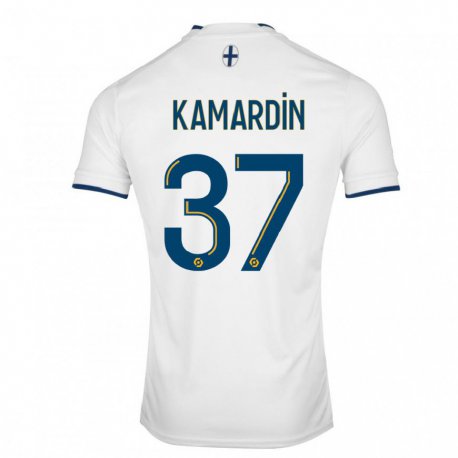 Kandiny Homme Maillot Aaron Kamardin #37 Saphir Blanc Tenues Domicile 2022/23 T-Shirt