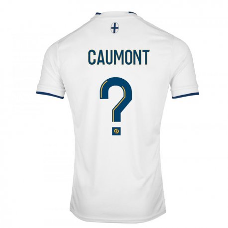 Kandiny Homme Maillot Enzo Caumont #0 Saphir Blanc Tenues Domicile 2022/23 T-Shirt
