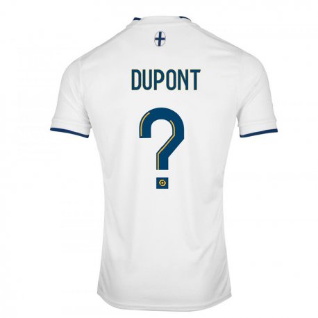 Kandiny Homme Maillot Hugo Dupont #0 Saphir Blanc Tenues Domicile 2022/23 T-Shirt