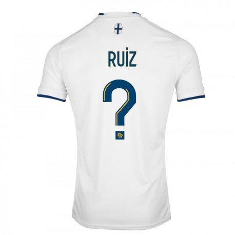 Kandiny Homme Maillot Pedro Ruiz #0 Saphir Blanc Tenues Domicile 2022/23 T-Shirt