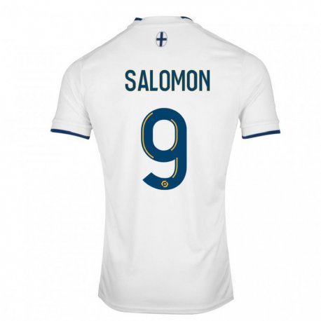 Kandiny Homme Maillot Maeva Salomon #9 Saphir Blanc Tenues Domicile 2022/23 T-shirt