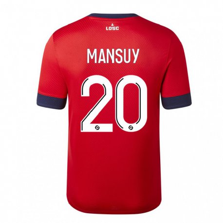 Kandiny Homme Maillot Heloise Mansuy #20 Bonbons Pomme Rouge Tenues Domicile 2022/23 T-Shirt