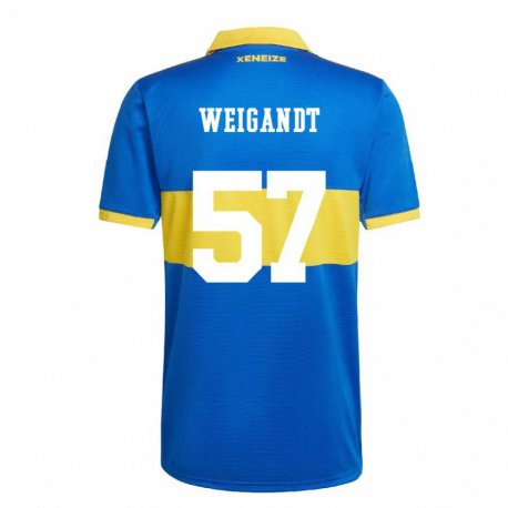 Kandiny Homme Maillot Marcelo Weigandt #57 Jaune Olympique Tenues Domicile 2022/23 T-shirt