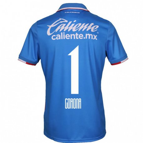 Kandiny Homme Maillot Jose De Jesus Corona #1 Bleu Azur Tenues Domicile 2022/23 T-shirt