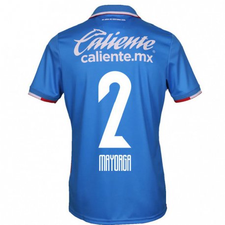 Kandiny Homme Maillot Alejandro Mayorga #2 Bleu Azur Tenues Domicile 2022/23 T-shirt