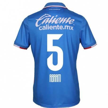 Kandiny Homme Maillot Luis Abram #5 Bleu Azur Tenues Domicile 2022/23 T-shirt