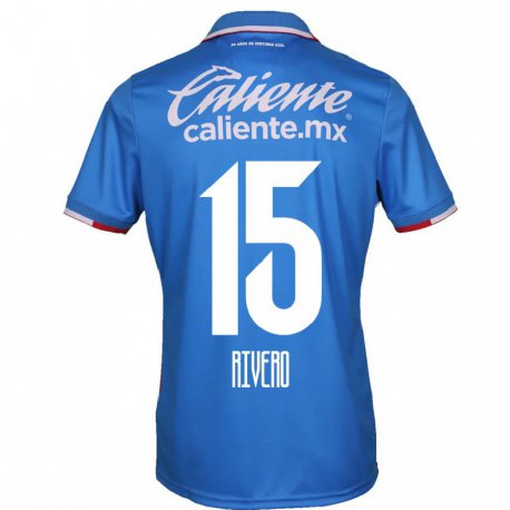 Kandiny Homme Maillot Ignacio Rivero #15 Bleu Azur Tenues Domicile 2022/23 T-shirt