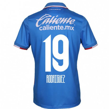 Kandiny Homme Maillot Carlos Rodriguez #19 Bleu Azur Tenues Domicile 2022/23 T-shirt