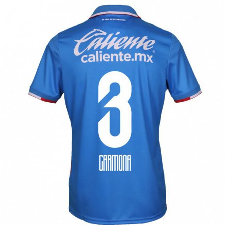 Kandiny Homme Maillot Edith Carmona #3 Bleu Azur Tenues Domicile 2022/23 T-shirt