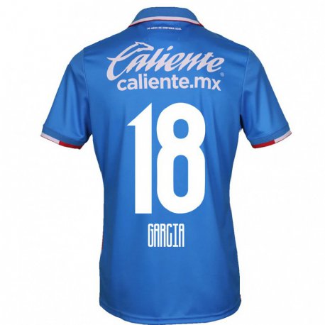 Kandiny Homme Maillot Diana Garcia #18 Bleu Azur Tenues Domicile 2022/23 T-shirt