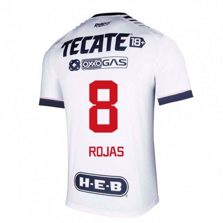 Kandiny Homme Maillot Joao Rojas #8 Espace Blanc Tenues Domicile 2022/23 T-shirt
