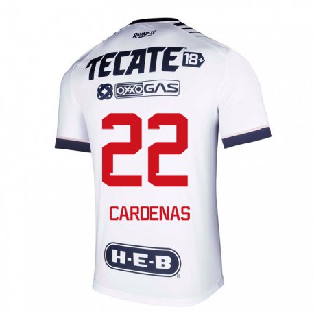 Kandiny Homme Maillot Luis Cardenas #22 Espace Blanc Tenues Domicile 2022/23 T-shirt
