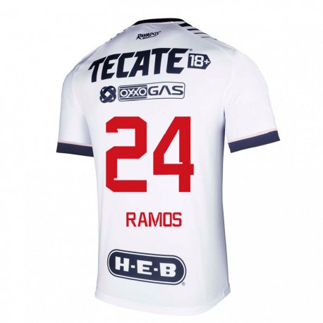 Kandiny Homme Maillot Cesar Ramos #24 Espace Blanc Tenues Domicile 2022/23 T-shirt