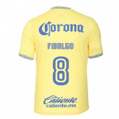 Kandiny Homme Maillot Alvaro Fidalgo #8 Jaune Citron Tenues Domicile 2022/23 T-shirt