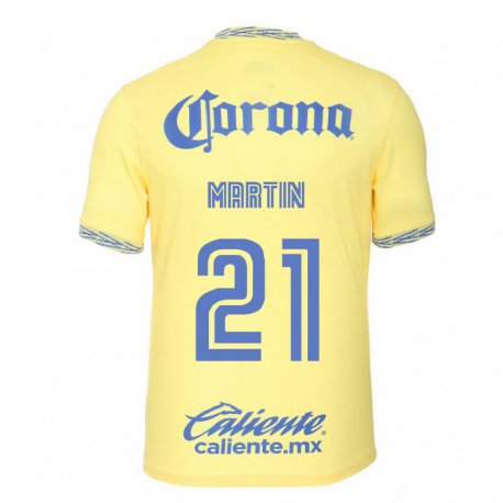 Kandiny Homme Maillot Henry Martin #21 Jaune Citron Tenues Domicile 2022/23 T-shirt