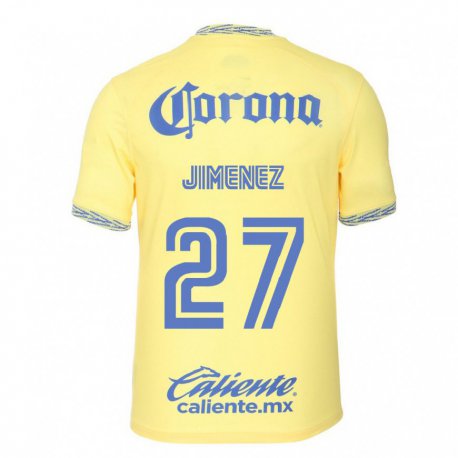 Kandiny Homme Maillot Oscar Jimenez #27 Jaune Citron Tenues Domicile 2022/23 T-shirt