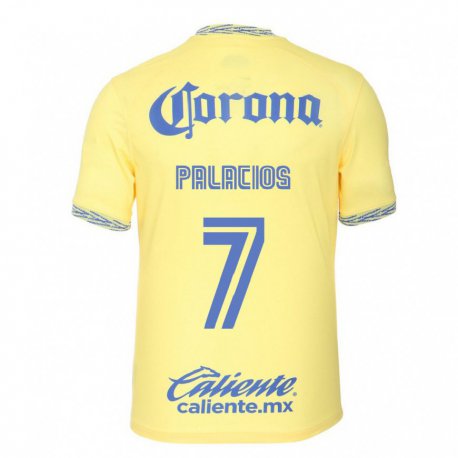 Kandiny Homme Maillot Kiana Palacios #7 Jaune Citron Tenues Domicile 2022/23 T-shirt