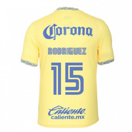 Kandiny Homme Maillot Kimberly Rodriguez #15 Jaune Citron Tenues Domicile 2022/23 T-shirt