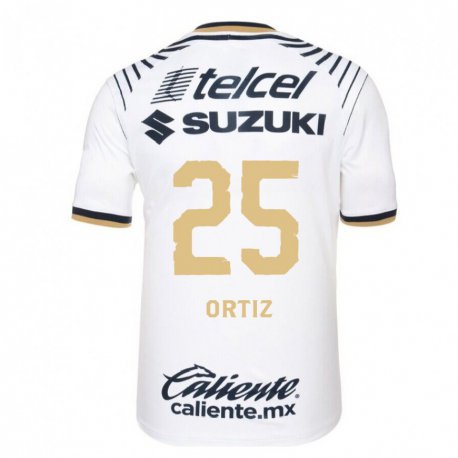Kandiny Homme Maillot Arturo Ortiz #25 Jean Blanc Tenues Domicile 2022/23 T-shirt