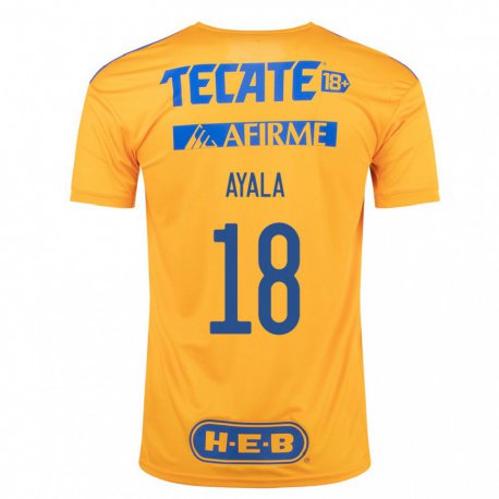 Kandiny Homme Maillot David Ayala #18 Bourdon Jaune Tenues Domicile 2022/23 T-shirt