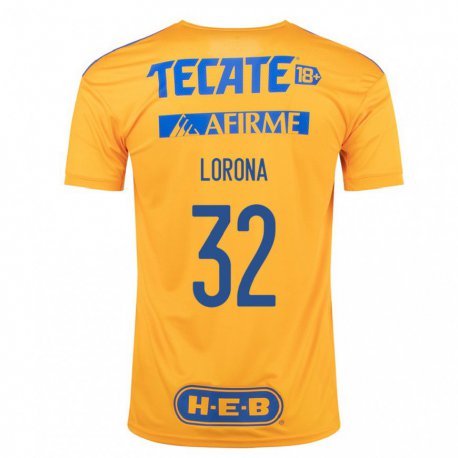 Kandiny Homme Maillot Vladimir Lorona #32 Bourdon Jaune Tenues Domicile 2022/23 T-shirt