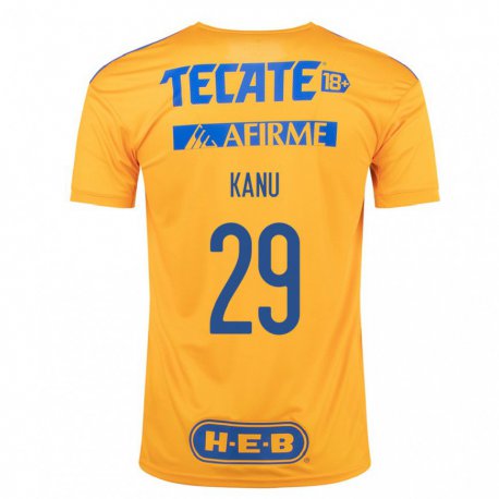 Kandiny Homme Maillot Uchenna Kanu #29 Bourdon Jaune Tenues Domicile 2022/23 T-shirt