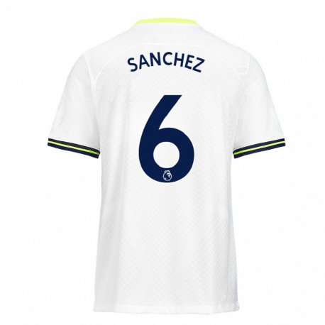 Kandiny Homme Maillot Davinson Sanchez #6 Blanc Vert Tenues Domicile 2022/23 T-Shirt