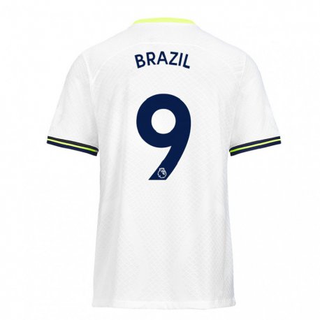Kandiny Homme Maillot Ellie Brazil #9 Blanc Vert Tenues Domicile 2022/23 T-Shirt