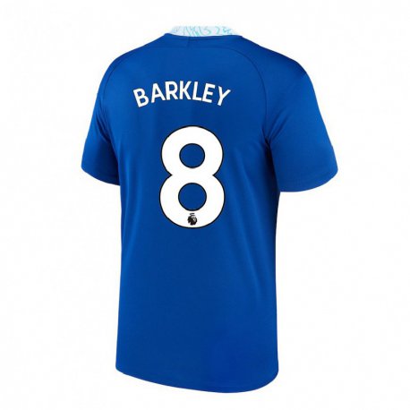 Kandiny Homme Maillot Ross Barkley #8 Bleu Foncé Tenues Domicile 2022/23 T-Shirt