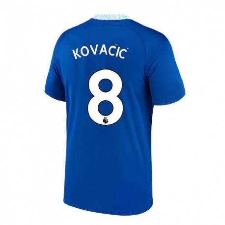 Kandiny Homme Maillot Mateo Kovacic #8 Bleu Foncé Tenues Domicile 2022/23 T-Shirt