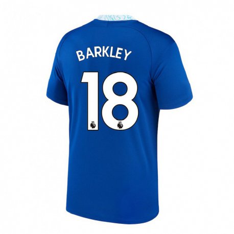 Kandiny Homme Maillot Ross Barkley #18 Bleu Foncé Tenues Domicile 2022/23 T-shirt