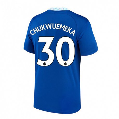 Kandiny Homme Maillot Carney Chukwuemeka #30 Bleu Foncé Tenues Domicile 2022/23 T-shirt
