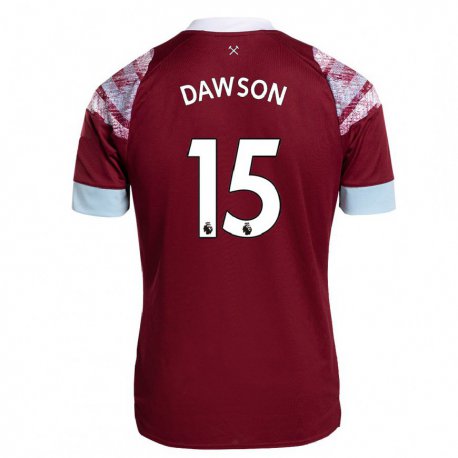 Kandiny Homme Maillot Craig Dawson #15 Bordeaux Tenues Domicile 2022/23 T-Shirt