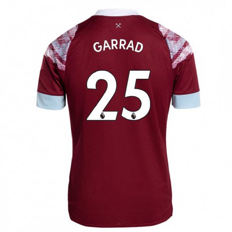 Kandiny Homme Maillot Grace Garrad #25 Bordeaux Tenues Domicile 2022/23 T-Shirt
