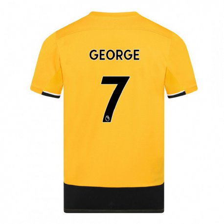Kandiny Homme Maillot Tammi George #7 Jaune Noir Tenues Domicile 2022/23 T-Shirt