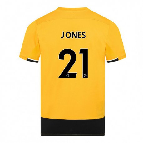 Kandiny Homme Maillot Mackenzie Haydn Jones #21 Jaune Noir Tenues Domicile 2022/23 T-shirt