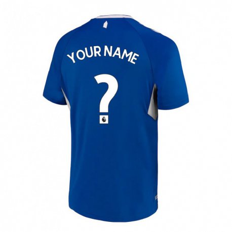 Kandiny Homme Maillot Votre Nom #0 Bleu Foncé Blanc Tenues Domicile 2022/23 T-shirt