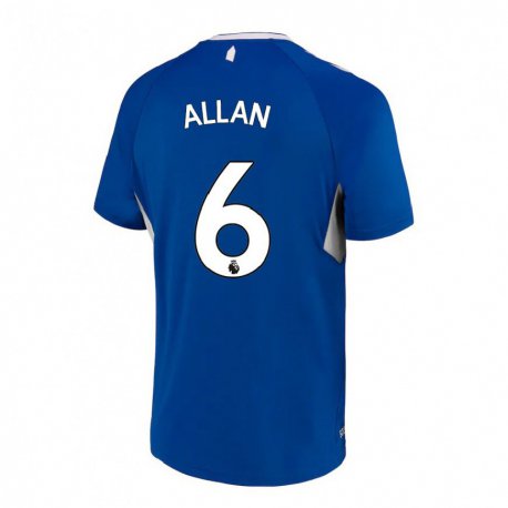 Kandiny Homme Maillot Allan #6 Bleu Foncé Blanc Tenues Domicile 2022/23 T-shirt