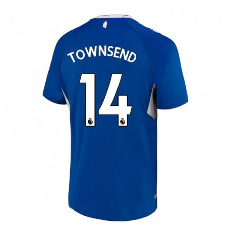 Kandiny Homme Maillot Andros Townsend #14 Bleu Foncé Blanc Tenues Domicile 2022/23 T-shirt