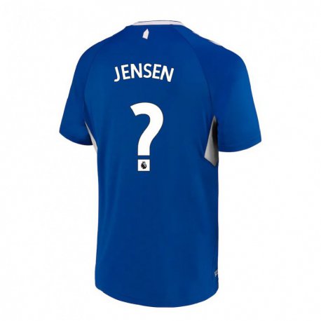Kandiny Homme Maillot Sebastian Jensen #0 Bleu Foncé Blanc Tenues Domicile 2022/23 T-shirt