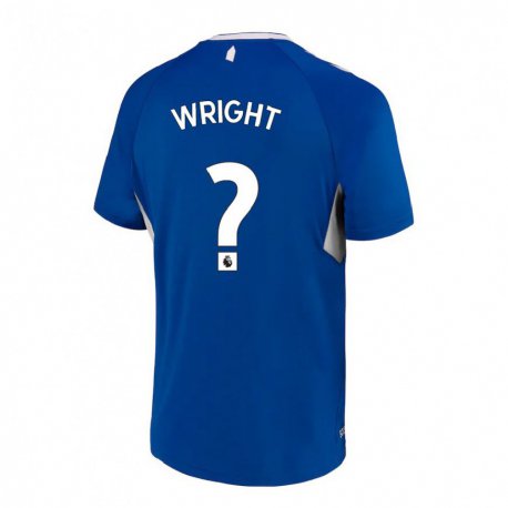 Kandiny Homme Maillot Harry Wright #0 Bleu Foncé Blanc Tenues Domicile 2022/23 T-shirt