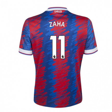 Kandiny Homme Maillot Wilfried Zaha #11 Rouge Bleu Tenues Domicile 2022/23 T-shirt