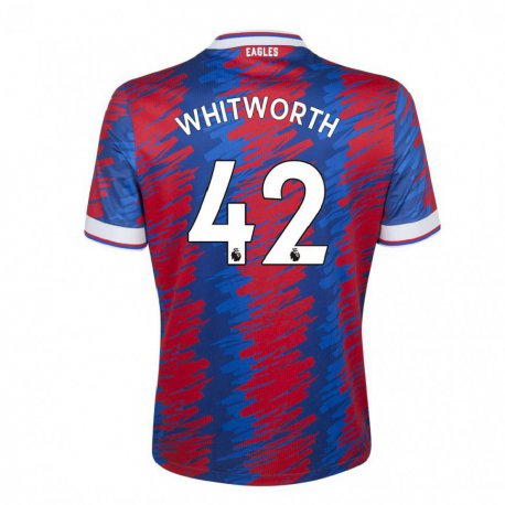 Kandiny Homme Maillot Joe Whitworth #42 Rouge Bleu Tenues Domicile 2022/23 T-shirt