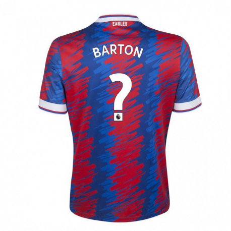 Kandiny Homme Maillot Kalani Barton #0 Rouge Bleu Tenues Domicile 2022/23 T-Shirt