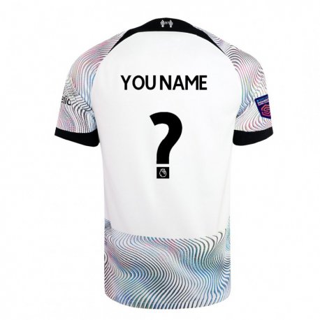 Kandiny Homme Maillot Votre Nom #0 Blanc Coloré Tenues Extérieur 2022/23 T-Shirt
