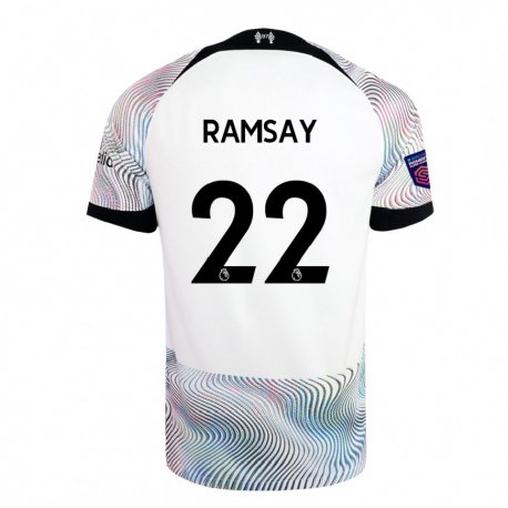 Kandiny Homme Maillot Calvin Ramsay #22 Blanc Coloré Tenues Extérieur 2022/23 T-Shirt