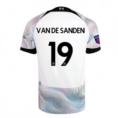 Kandiny Homme Maillot Shanice Van De Sanden #19 Blanc Coloré Tenues Extérieur 2022/23 T-shirt