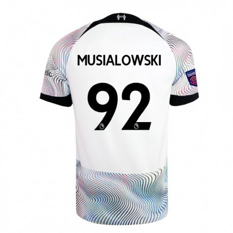 Kandiny Homme Maillot Mateusz Musialowski #92 Blanc Coloré Tenues Extérieur 2022/23 T-Shirt