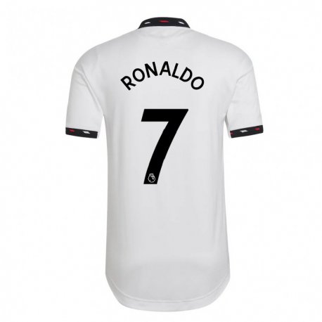 Kandiny Homme Maillot Cristiano Ronaldo #7 Blanc Tenues Extérieur 2022/23 T-shirt